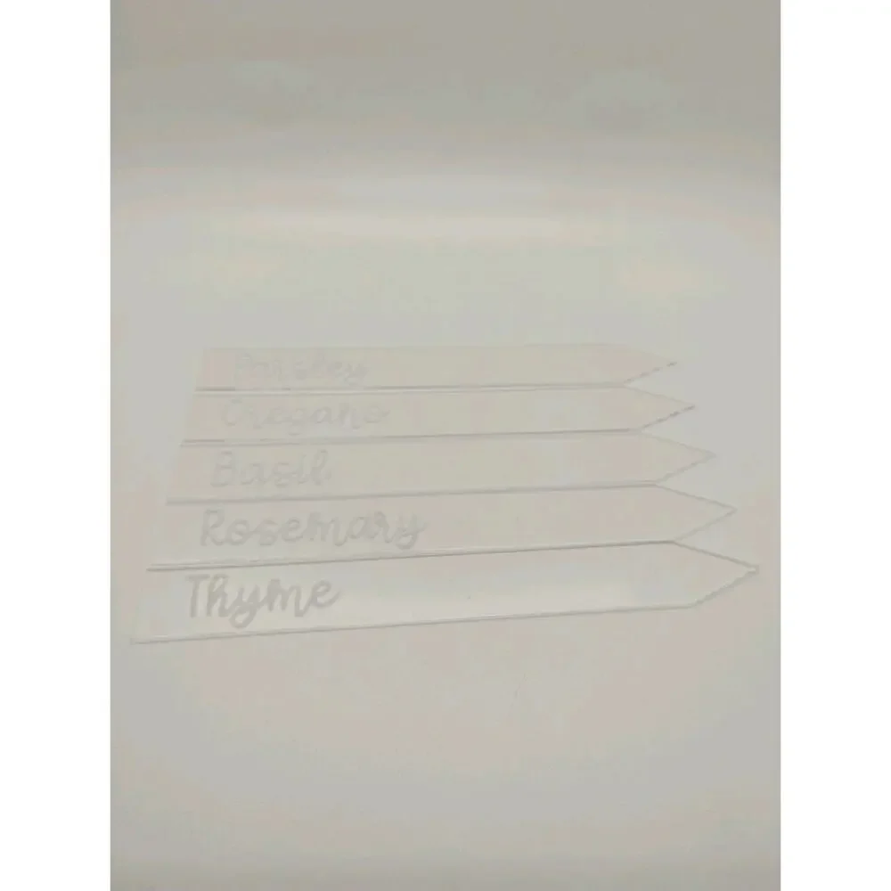 Woodrose Workshop Clear Acrylic Herb Garden Labels